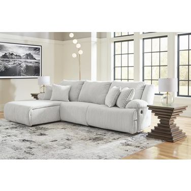 Top Tier 3-Piece Sectional Sofa Chaise In Alloy