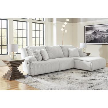 Top Tier 3-Piece Sectional Sofa Chaise In Alloy