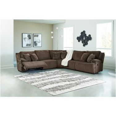 Top Tier 5-Piece Reclining Sectional In Chocolate