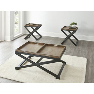 Topeka Kit 3-Piece Occasional Table Set In Brown