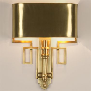 Torch Sconce In Antique Brass