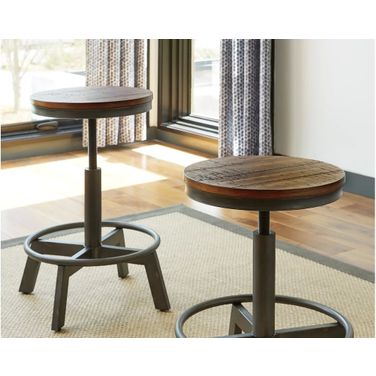 Torjin Brown and Gray Stool Set of 2