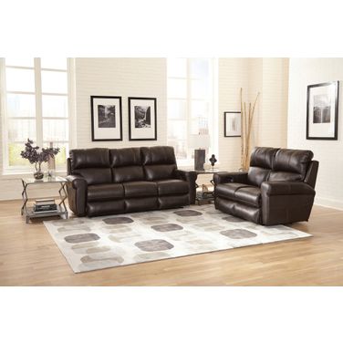 Torretta Chocolate 87 Inch Lay Flat Power Reclining Living Room Set