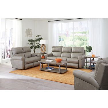 Torretta Putty 87 Inch Lay Flat Power Reclining Living Room Set