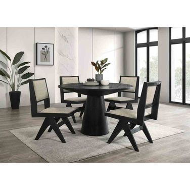 Tottenham 48 Inch Round Dining Table In Black