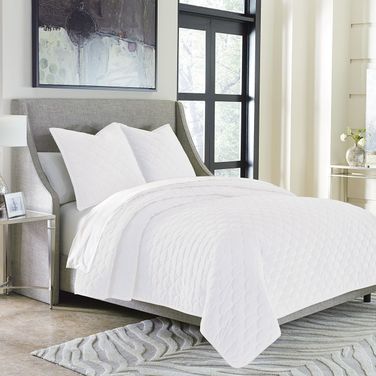 Trabucco 3 Piece King Duvet Set In White