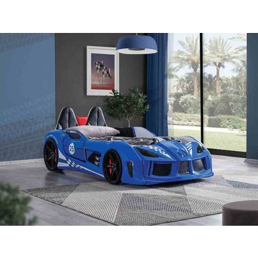 Trackster Twin Car Bed In Blue