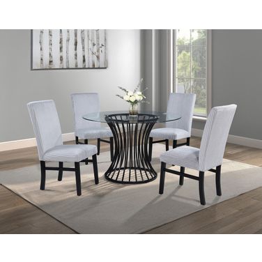 Tracy Side Chair Set of 2 In Light Grey