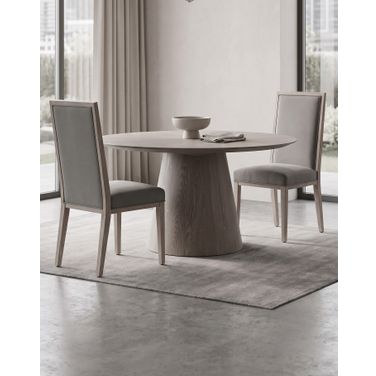 Traditions 60 Inch Round Dining Room Set In Natural Gray Ash