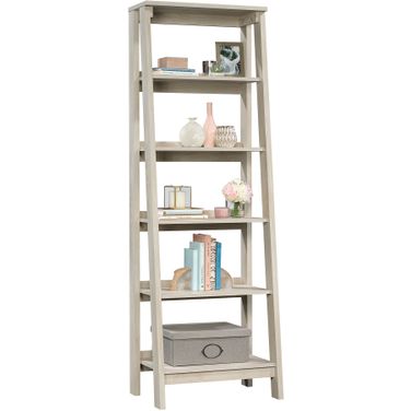 Trestle 5-Shelf Bookcase In Chalked Chestnut
