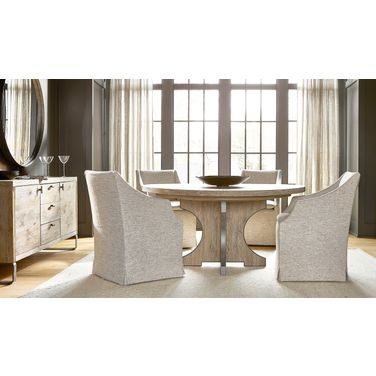 Tribeca Round Dining Set In Aurum and Beige