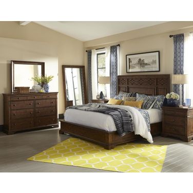 Trisha Yearwood Home Complete Katie Panel Bedroom Set In Coffee