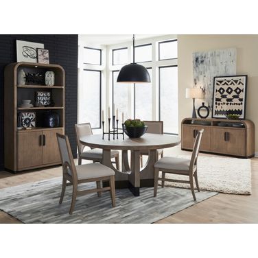 Tristan Round Dining Set In Swiss Coffee