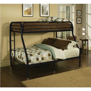 Tritan Black Twin Over Full Metal Bunk Bed