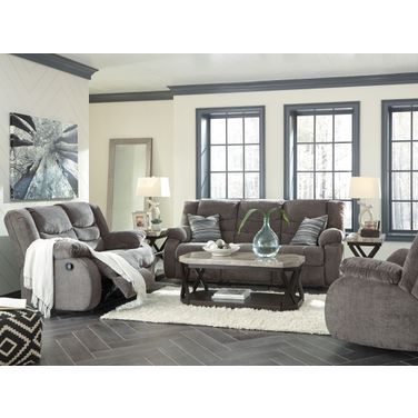 Tulen Reclining Living Room Set In Gray