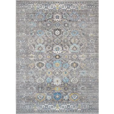 Turkish Chelsea Design Area Rug 10' x 14' In Silver