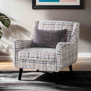 Turnham Accent Chair In White and Black