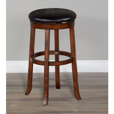 Tuscany Swivel Barstool with Cushion Seat Set of 2 In Vintage Mocha