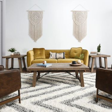 Tuscany Occasional Table Set In Distressed Brown