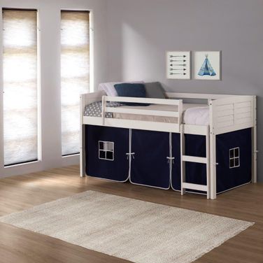 Twin Louver Low Loft White W-Blue Tent