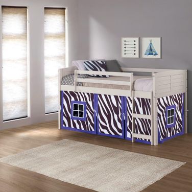 Twin Louver Low Loft White W-Zebra Tent