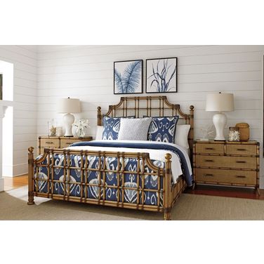 Twin Palms St. Kitts Rattan Panel Bedroom Set