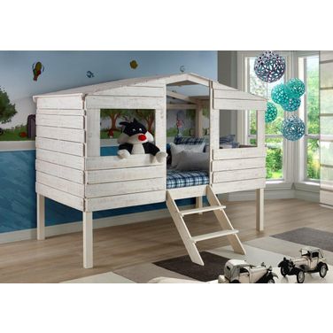 Twin Tree House Loft Rustic Sand