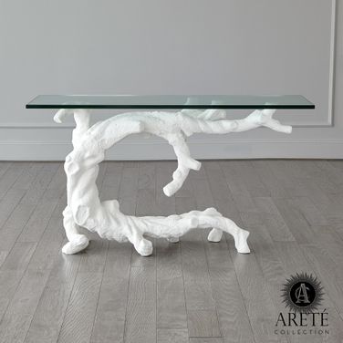 Twisted Juniper Console In White