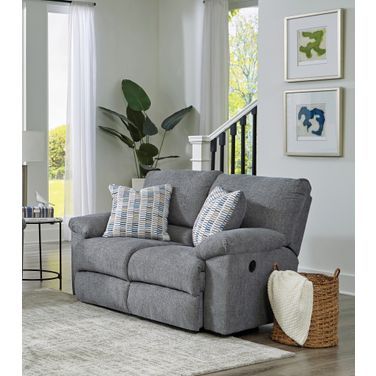 Tyler Reclining Loveseat In Stonewash