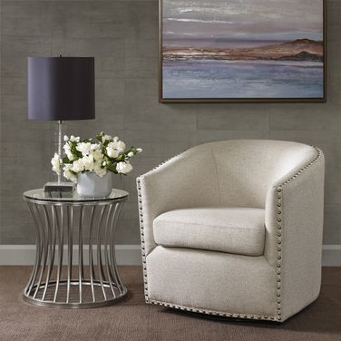 Tyler Swivel Chair In Natural Multi