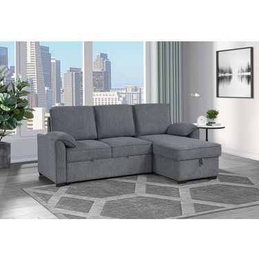 U0808 Reversible Sofa Bed In Dark Grey