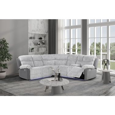 U6028 Sectional with LED In Grey
