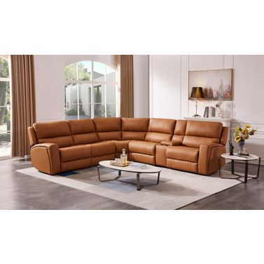 U70815M Sectional In Pumpkin