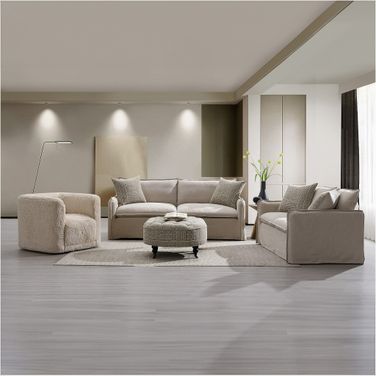 Upendo Living Room Set In Beige