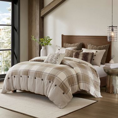 Urban Cabin Cotton Jacquard Comforter Set In Neutral