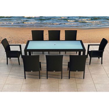 Urbana 9 Piece Dining Set In Coffee Bean