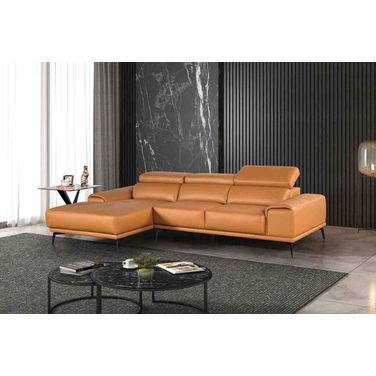 Vadso Left Chaise Sectional In Tangerine