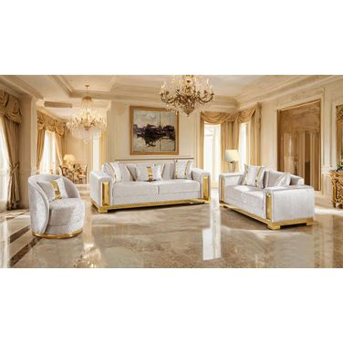Valdosta Loveseat In Gold and Beige
