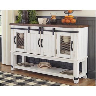 Valebeck White and Brown Server