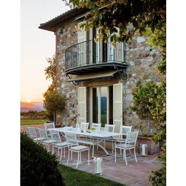 Valentino Extension Dining Table In White
