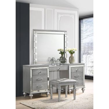 Valentino Silver Dressing Table With Stool