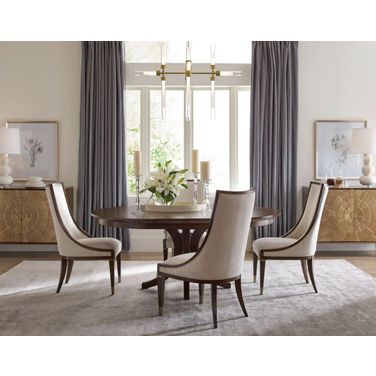Vantage Warm Brown Warner Round Dining Room Set