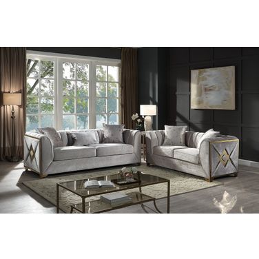 Velencia 2 PC Livingroom Set In Cream