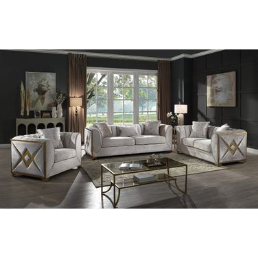 Velencia 3 PC Livingroom Set In Cream