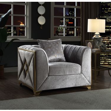 Velencia Chair Made with Wood In Silver