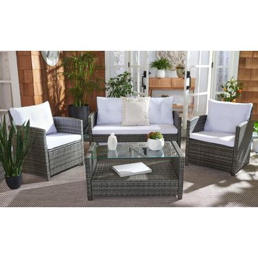 Vellor 4 Piece Living Set In Grey