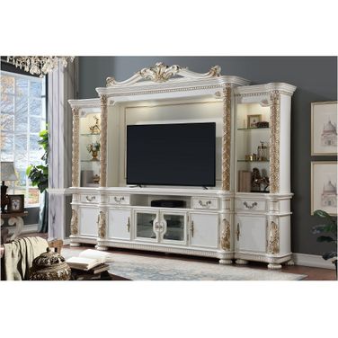 Vendome II Entertainment Center In Antique Pearl