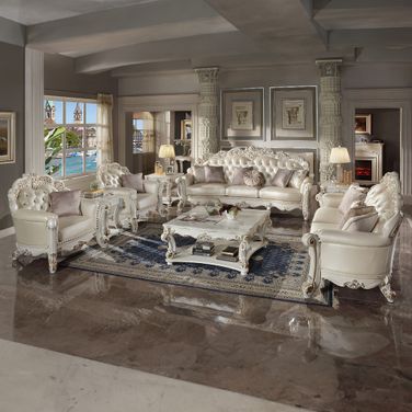 Vendome Living Room Set In Antique Pearl