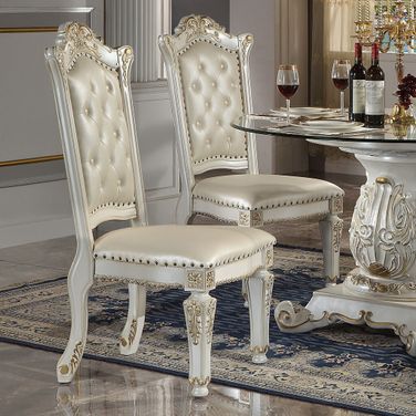 Vendome Side Chair Set of 2 In Antique Pearl