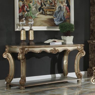Vendome Sofa Table In Silver Patina
